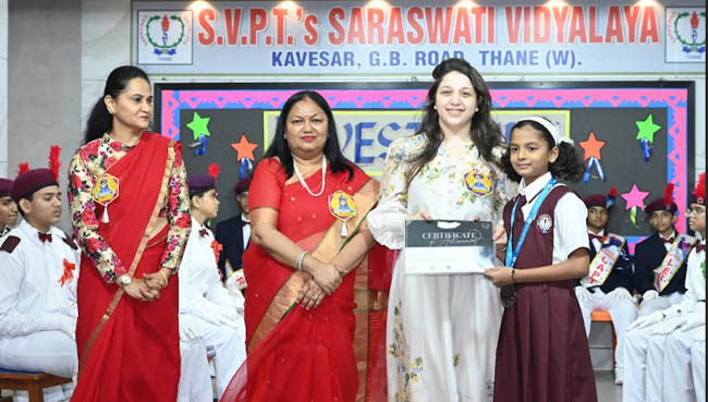Grihitha Vichare won Medal at International level in Rangotsav Competition